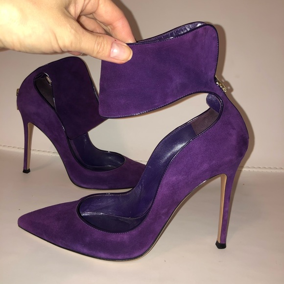 Gianvito Rossi Purple Suede Heels Size $39 MK